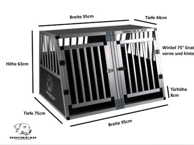 Hunde Alubox – 95x75x63 DG – Ecoline – nicht für Kombis geeignet – Art.Nr. 9575DGE