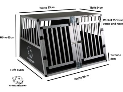 Hunde Alubox – 95x85x63 DG – Ecoline – nicht für Kombis geeignet – Art.Nr. 9585DGE