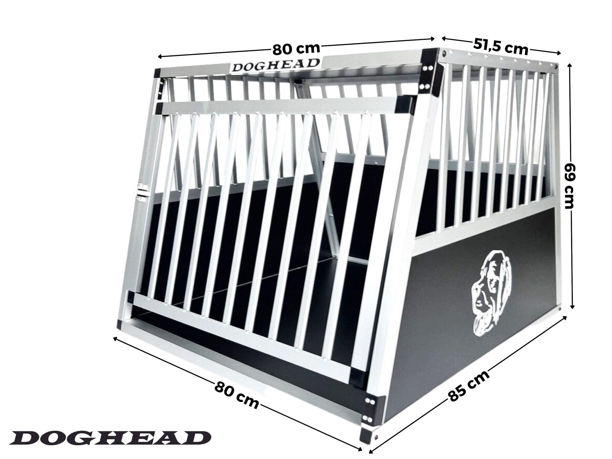 Aluminum dog box 80x85x69 Ecoline not suitable for station