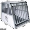 Hunde Alubox - 65x85x69 - Comfort - nicht für Kombis geeignet - Art. Nr. 6585C