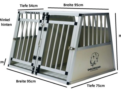 Hunde Alubox – 95x75x63 DG – Comfort – nicht für Kombis geeignet Art.Nr. 9575DGC