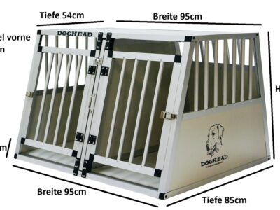 Hunde Alubox – 95x85x63 DG – Comfort – nicht für Kombis geeignet – Art.Nr. 9585DGC