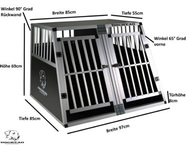 Hunde Alubox – 97x85x69 EG – Ecoline – Nicht für Kombis geeignet – Art.Nr. 9785EGE