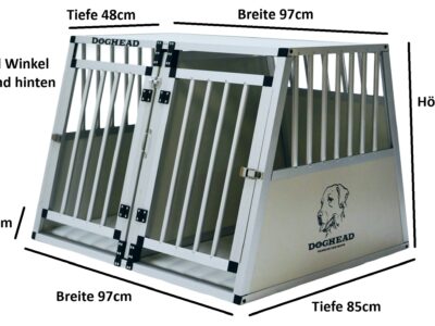 Hunde Alubox – 97x85x69 DG – Comfort – nicht für Kombis geeignet – Art.Nr. 9785DGC